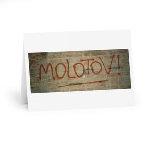 Original Graffiti Street Art Photography Greeting Card 5 Pack, Blank Greeting Cards, Urban Activist Photo Art, Unique Quirky Art Stationery