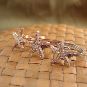 Starfish Button Ring Just For Fun Made to Order Any Size image 4