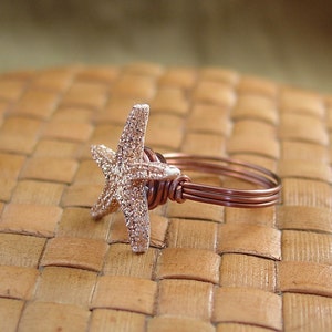 Starfish Button Ring Just For Fun Made to Order Any Size image 2