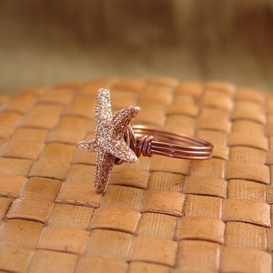 Starfish Button Ring Just For Fun Made to Order Any Size image 3