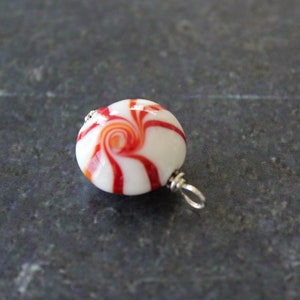 Peppermint Candy Pendant, Sterling Silver Peppermint, Christmas Candy Pendant Necklace, Peppermint Swirl Jewelry Christmas Jewelry