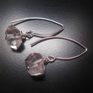 Herkimer Diamond Earrings, Sterling Silver Earring, Sterling Silver Herkimer Diamond Herkimer Diamond Jewelry, Crystal Quartz Earrings