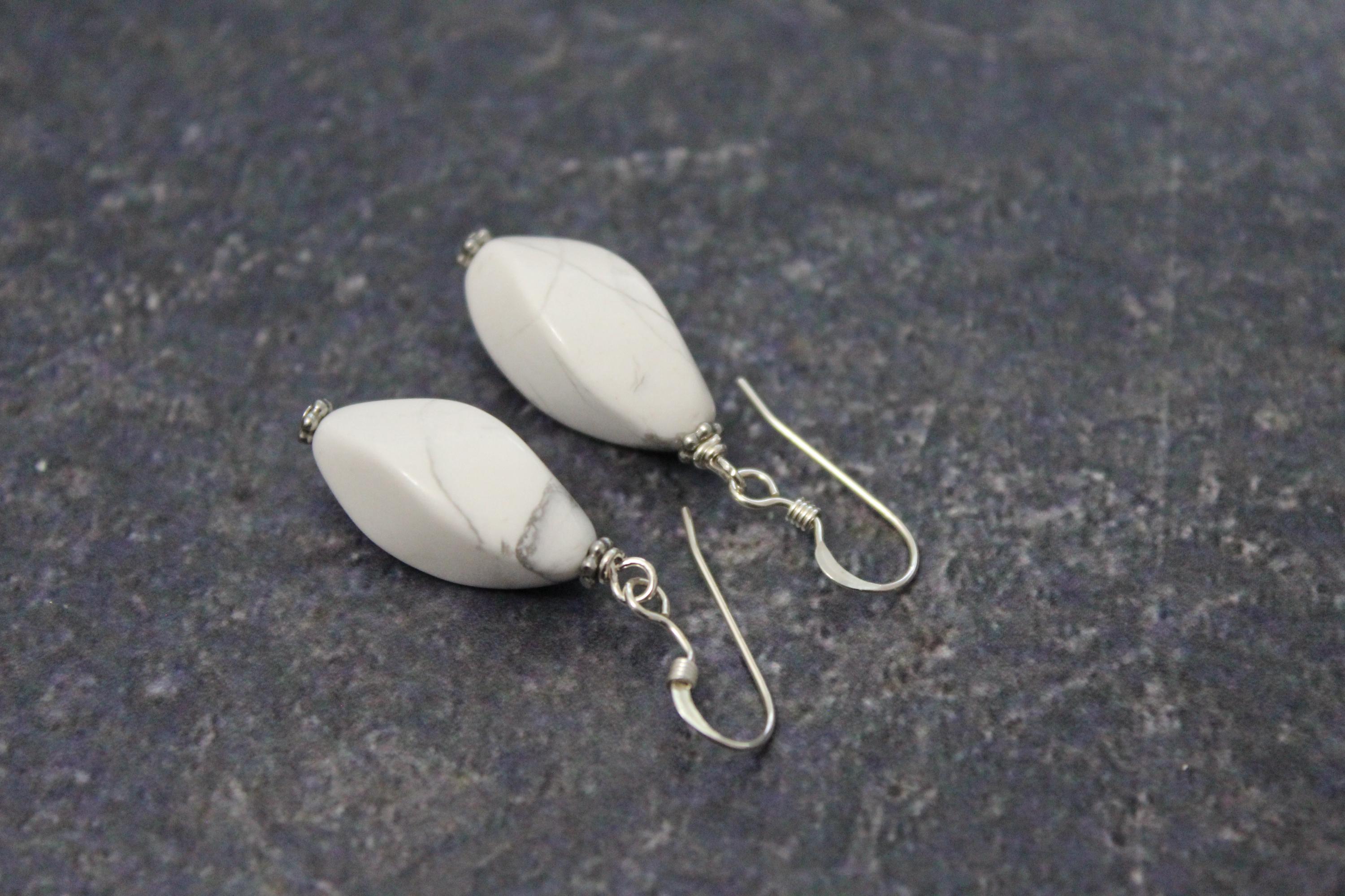 Orecchini Pendenti Silpada In Argento 925 Con Howlite E Turchese - Rari W1536