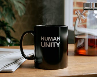 15 oz Mug Human Unity Black Human Unity Mug 15oz