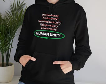 Human Unity Hooded Sweatshirt Unisex Human Unity Hoodie Heavy Blend™