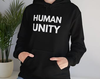 Human Unity Pullover Hoodie Human Unity Hooded Sweatshirt Pullover Unisex Heavy Blend™