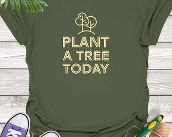 Plant a Tree Graphic Tee: Miljövänlig bomulls-unisex-tröja