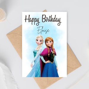 Carte d'anniversaire pour enfants - Elsa