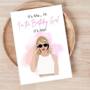 Carte d'anniversaire Taylor Swift - « C'est moi, salut »
