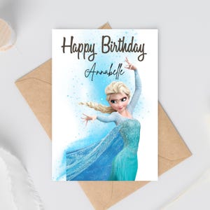 Tarjeta de cumpleaños para niños - Elsa