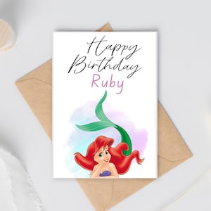 Verjaardagskaart voor kinderen - Ariel