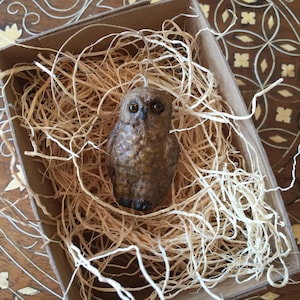 Nouveau Dresde Type Ornement de Noël 3D Papier Mini Hibou