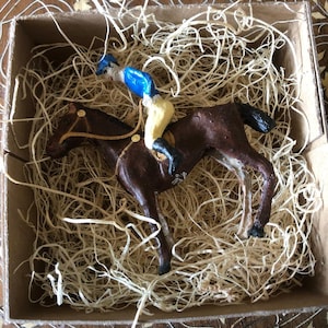 New Dresden Jockey on Race Horse 3D Paper Ornament