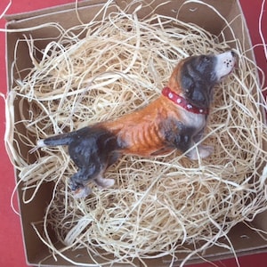 New 3D Dresden Paper Christmas Ornament Basset Hound Dog