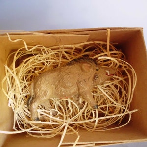 Neue Dresdner Art Christbaumschmuck 3D Mini Warthog Wildschwein Feder Baum deko