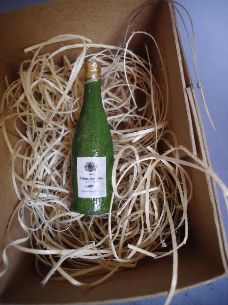 New Dresden Type Christmas Ornament 3D Paper Champagne Bottle Etsy