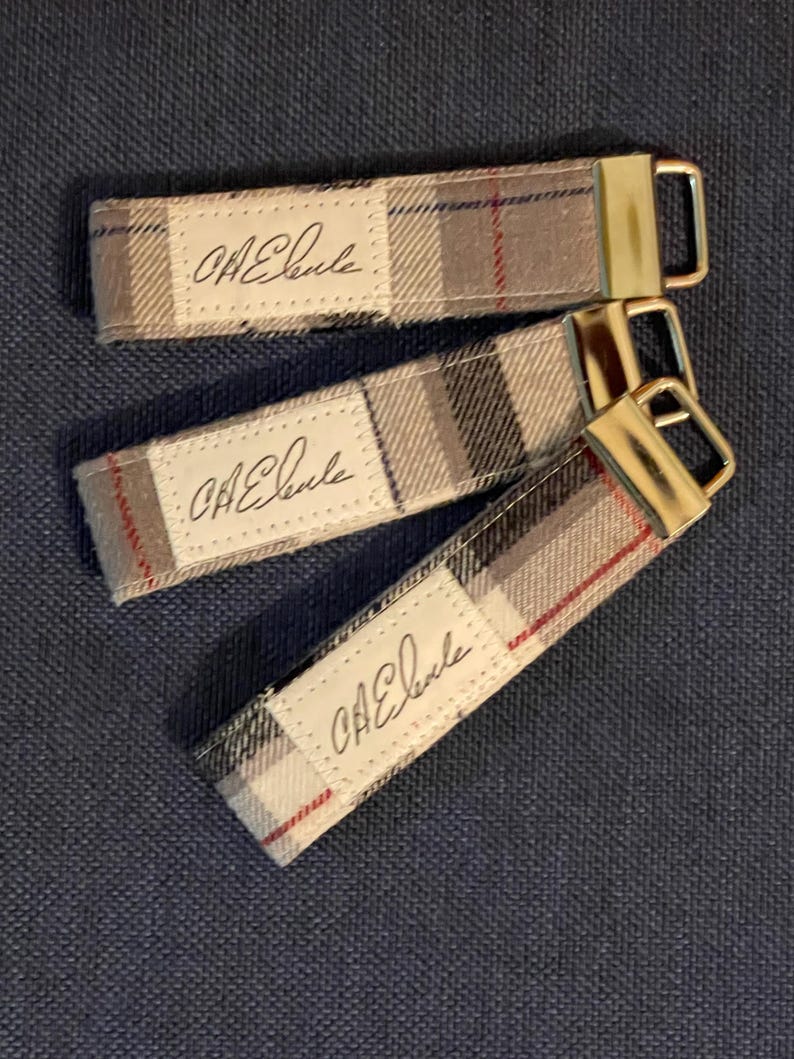 Memory Key Chain Wristlets - Made from a Loved One's Clothing | Personalized with Handwriting | image 7