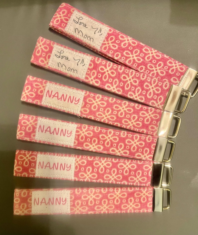 Memory Key Chain Wristlets - Made from a Loved One's Clothing | Personalized with Handwriting | image 9