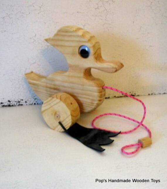 wooden duck pull toy