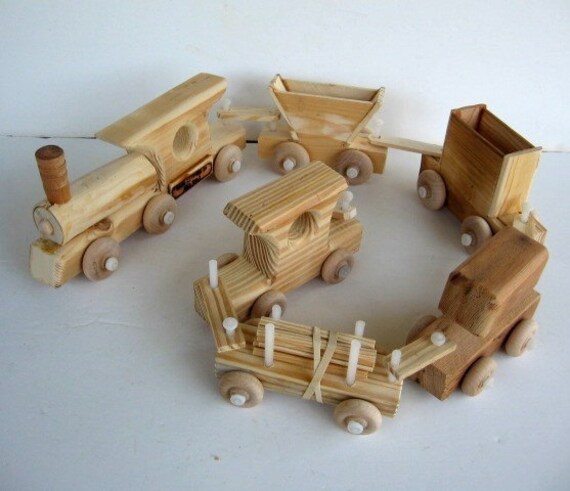 handmade wooden train