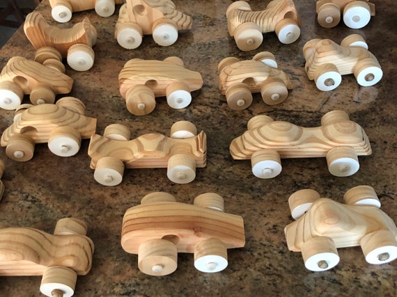 little wooden cars