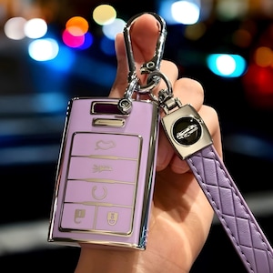 Car Key Cover For Cadillac, Car Key Case, Car Key Fob, Key Fob, With Keychain, Car Accessories, Key Fob For Cadillac, Car Key Cover, Gift