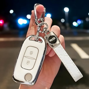 Car Key Cover For Renault, Car Key Case, Car Key Fob, Key Fob, With Keychain, Car Accessories, Key Fob For Renault, Car Key Cover, Gift