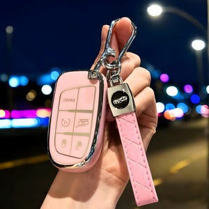 Car Key Cover For Dodge and Jeep, Car Key Case, Car Key Fob, Key Fob, With Keychain, Car Accessories, Key Fob For Dodge and Jeep, Gift