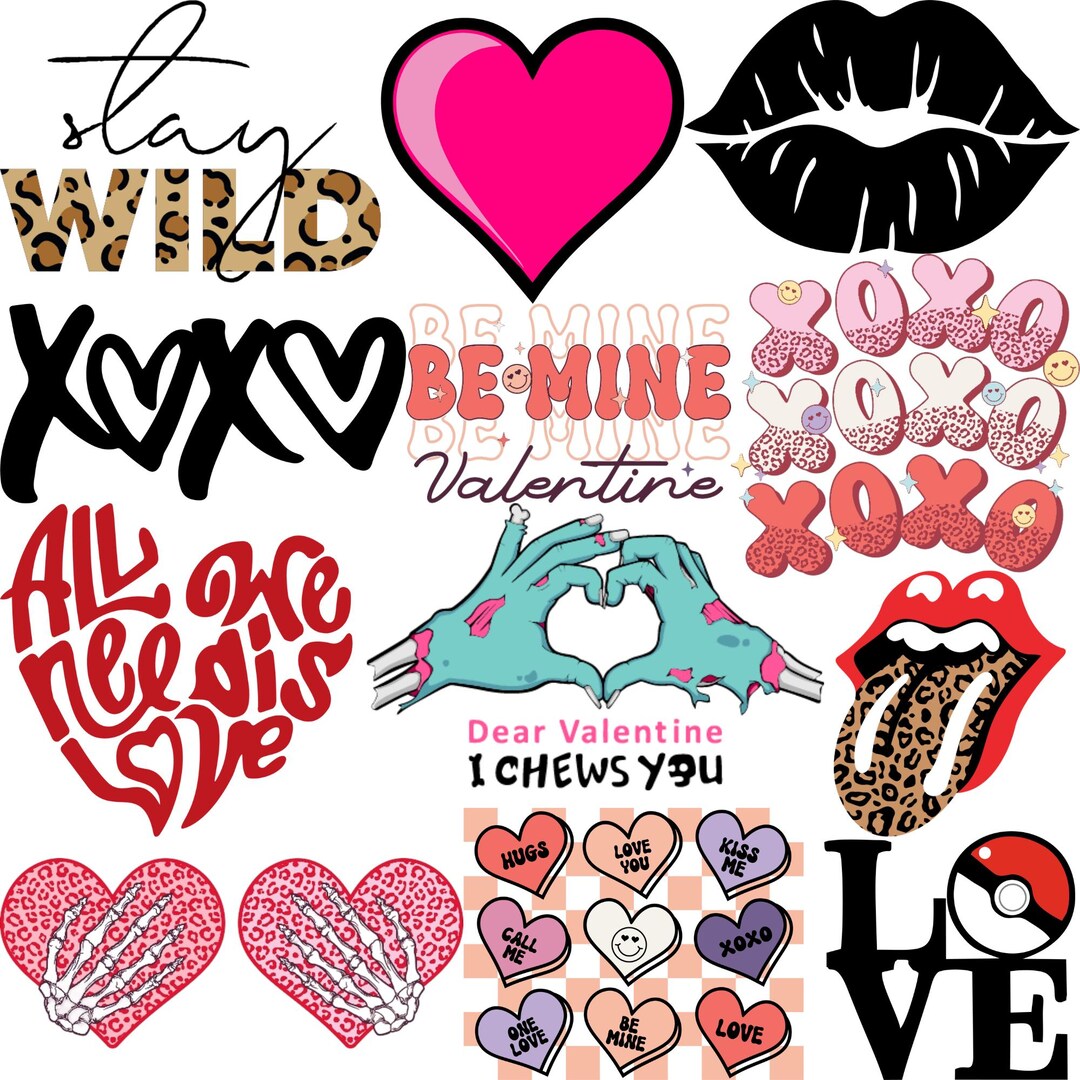Valentine’s Day SVG Bundle | XOXO Love Hearts | Be Mine Valentine ...