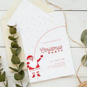 Weihnachts-Party Einladung | Elegante Festliche Sammel-Ideen | Perfekt für Familie & Freunde | Verstellbare Einladungen