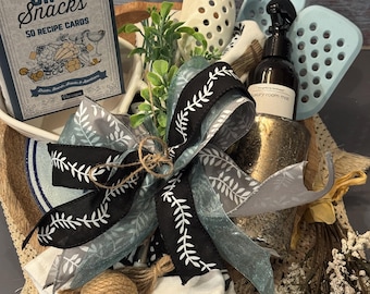 Housewarming Gift Basket • Modern Kitchen Decor, Hostess, Realtor Gift