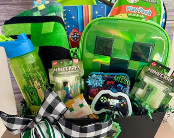 Minecraft-presentkorg | Gamerpresent | Presenter till barn | Födelsedagspresent till pojkar