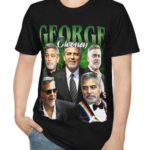 Limited George Clooney Vintage T-Shirt, Graphic Unisex T-shirt, Retro 90&#39;s Fans Homage T-shirt, Gift For Women and Men