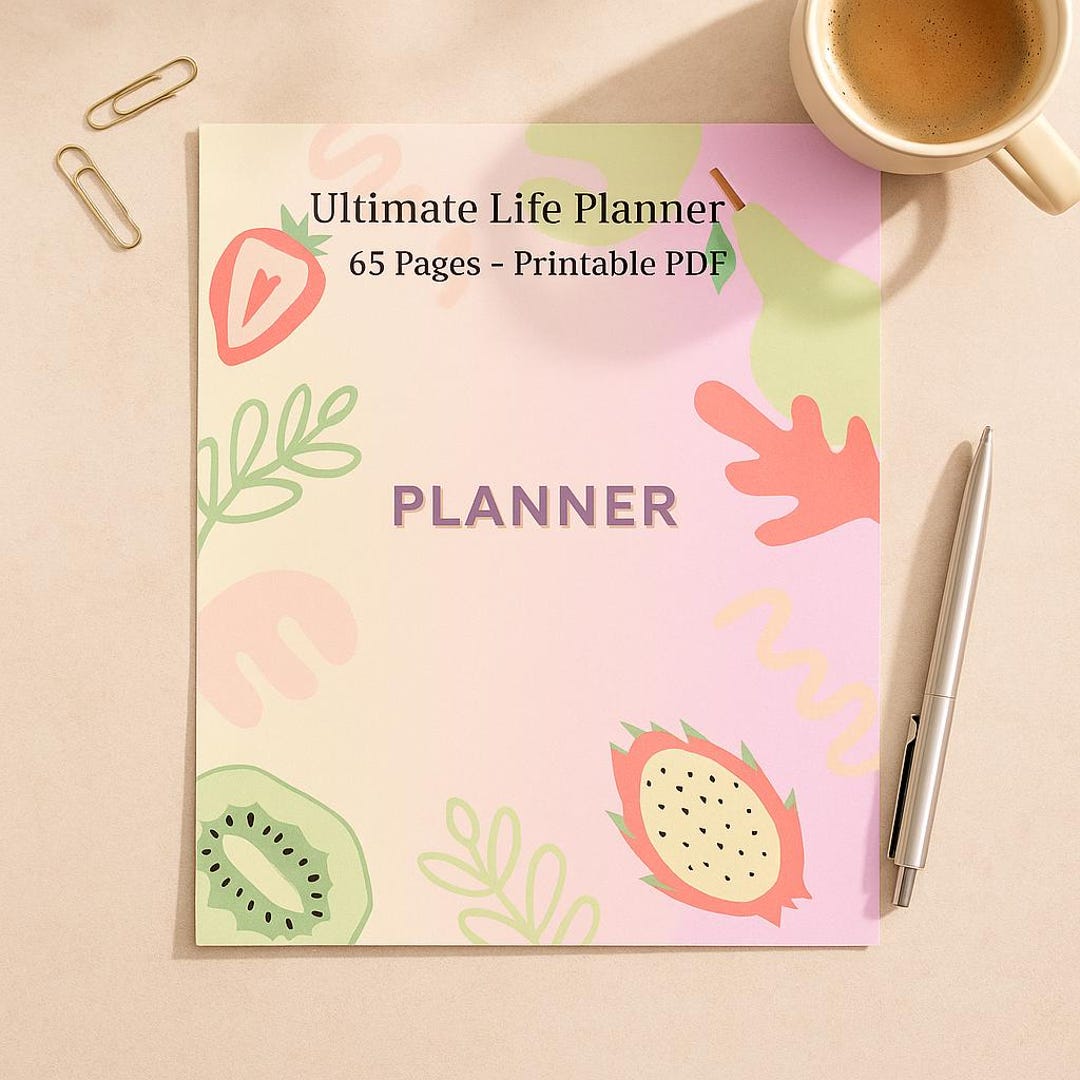 Ultimate Life Planner PDF | Daily Weekly Monthly Organizer | Budget ...
