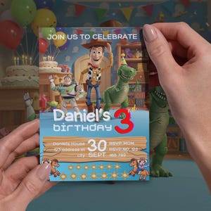 Toy Story Kid Happy Birthday Invitation Template Printable Toy Story Invite Editable Digital Download Birthday Invite Printable DIY Download