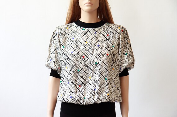 vintage 80s Silk Pollock Blouse