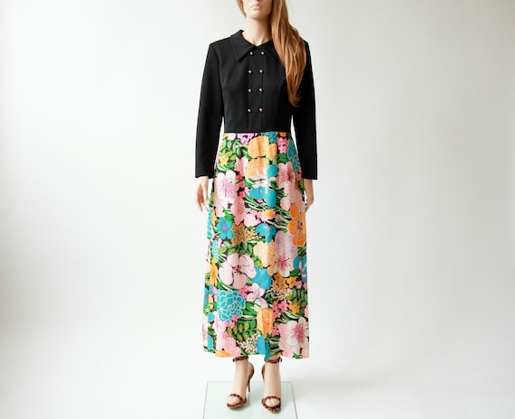 60s/70s mod maxi dress