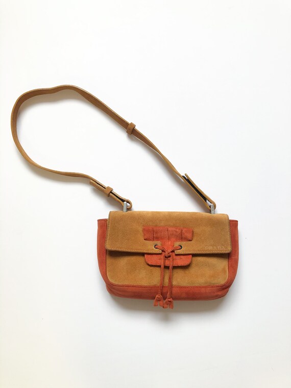 prada suede shoulder bag