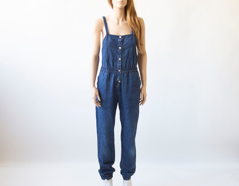m and s denim jumpsuit