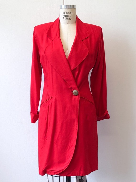 80s red blazer