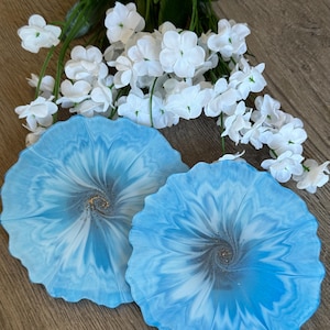 Resin Coaster Set, Coaster set, Home decor, Gift set, Blue