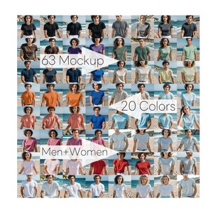 Bella Canvas Tshirt Mockup Bundle | BC 3001 T-Shirt Mock-up Bundle | Bella Canvas T-Shirt Mockup Bundle | BC 3001 Tshirt Mock-up Bundle  PSD