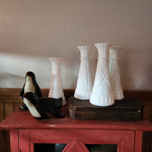 Milk glass bud vase