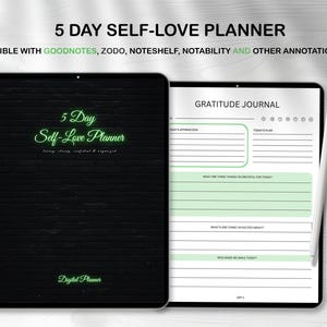 5-Day Self-Love Planner | Self-Care Tracker | Printable & Digital Journal for Mindfulness, Confidence, and Growth