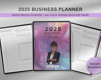 2025 Business Planner, Digital Business Planner, Business Template, Small Business Planner, Content Planner, Social Media Planner