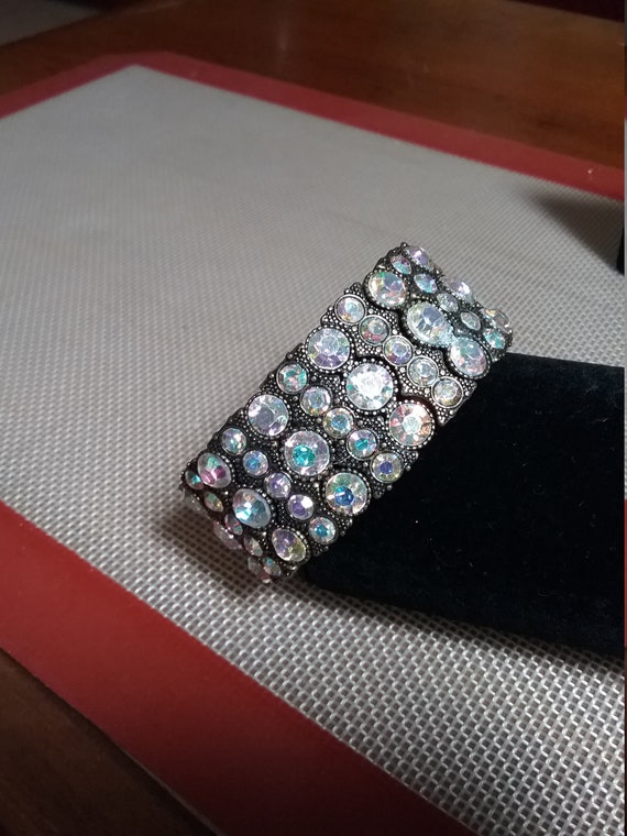Vintage Rhinestone Jeweled Stretch Bracelet
