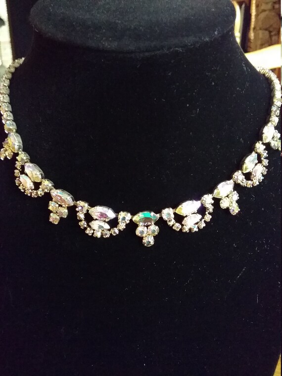 Rhinestone Vintage Choker Womens Necklace - image 3