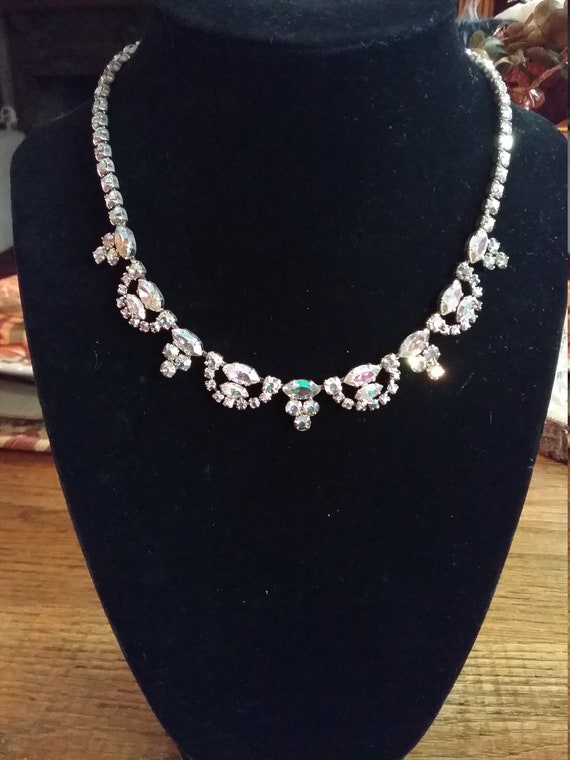 Rhinestone Vintage Choker Womens Necklace - image 10