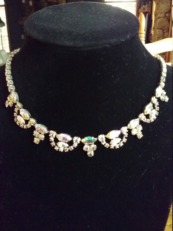 Rhinestone Vintage Choker Womens Necklace - image 4