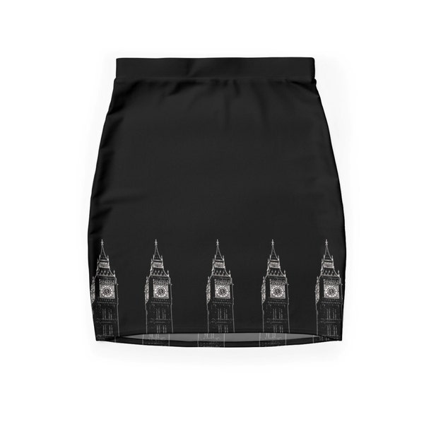 Big Ben Skirt ~ London ~ Bodycon Skirt ~ UK ~ Pencil Skirt ~ England ~ United Kingdom ~ Clocktower ~